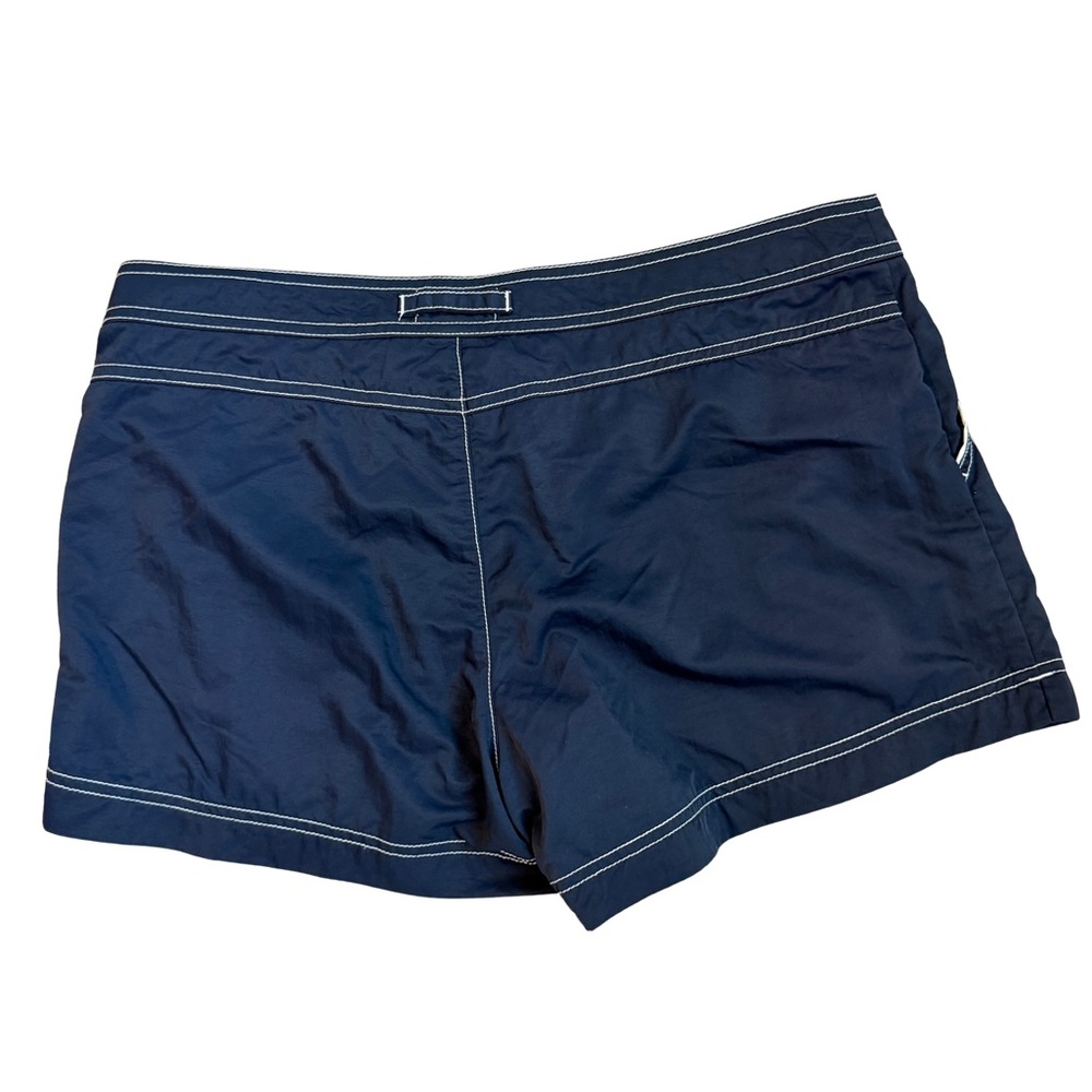Nautica Women’s Size Med Navy Blue Shorts White Piping Pockets EUC 16” Waist - Picture 2 of 6